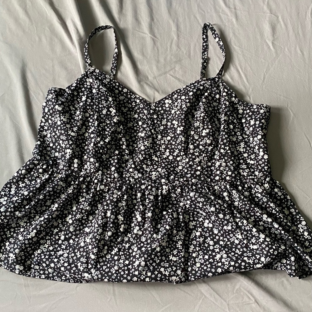 Floral peplum top